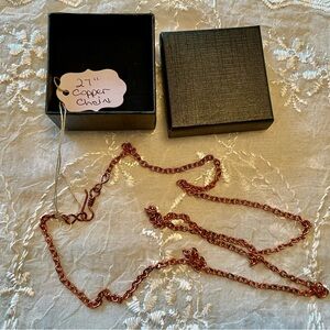 New 27” copper chain. Thickness & design unisex.